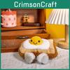 Fried Cute Egg Toast Cartoon Food Plush Toy Doll For Gifts And Decoration Room