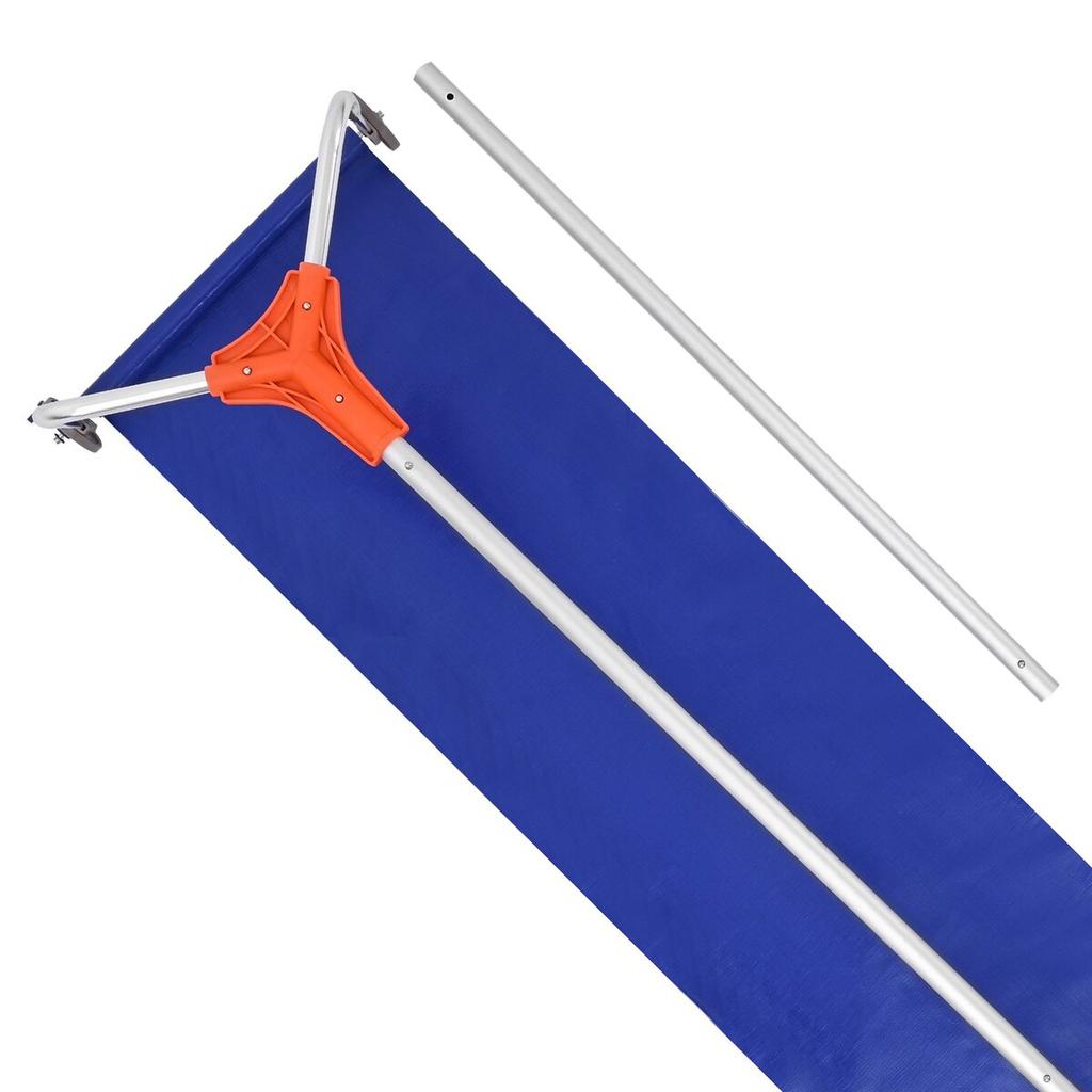 Snow Roof Rake, 27cm Aluminum Blade, 1.25-5.24 m Adjustable Roof Snow Scraper with Wheels & Slide, Lightweight Snows Removal Tool for House Rooftop
