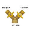 12 мм бочарный/1/2" BSP внутренняя резьба/1/2" BSP наружная резьба Y-образный латунный запорный газовый клапан переключатель 60 градусов Цельсия