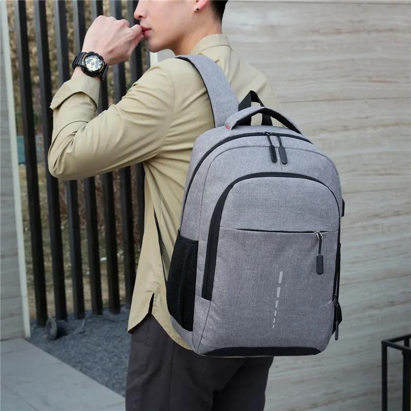 Classic Men Waterproof Backpack USB Charging Casual Travel Backpack Men Large Capacity Travel Laptop Backpack School Bag
