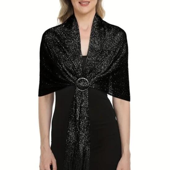 Женские блестящие шаль из металлической проволоки, шарфы для подружек невесты, накидки с пуговицами для шарфа, аксессуары для свадебной вечеринки