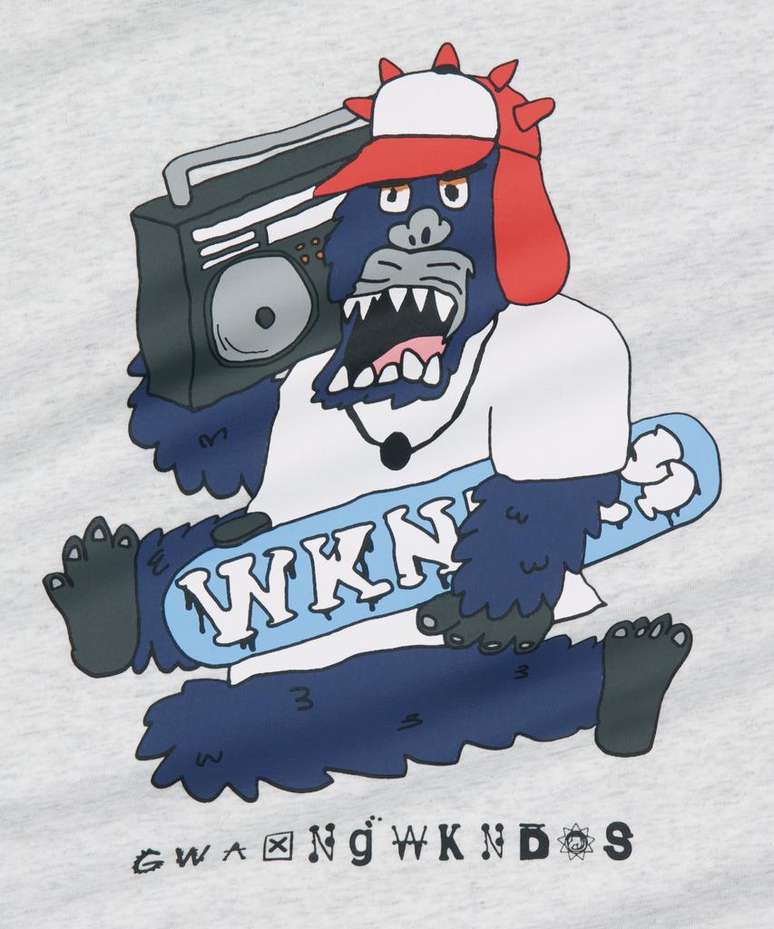 Футболка WKNDRS [Wkndrs X Gwaxng] Snarl Boombox (Л. Грей)