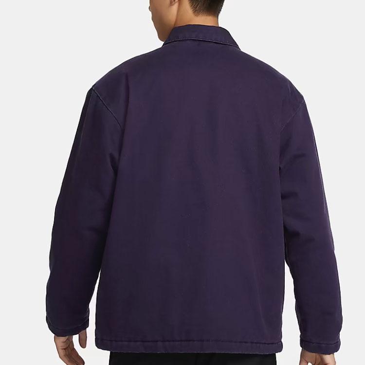 Nike FW23 NAI-KE серия китайский воротник рабочая одежда повседневная куртка унисекс куртка фиолетовая FV5442-518