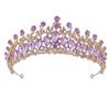 Women Wedding Crown Zinc Alloy Exquisite Rhinestone Bride Crown Hair Accessories for Prom Costume