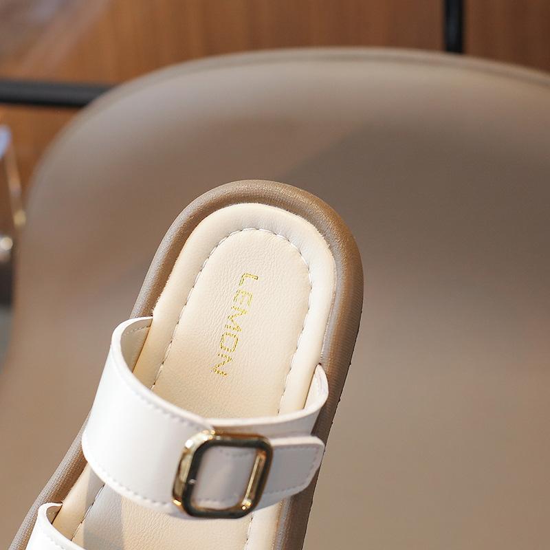 Модная детская обувь Новые универсальные удобные тапочки Мягкая подошва Нескользящая повседневная обувь для девочек Стильная удобная одежда Сандалии на толстой подошве