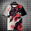 Men's T-Shirts Animal Dragon Pattern 3D Print Tops Tees  Summer New Women Streetwear Fashion Oversized T Shirt Men Clothing