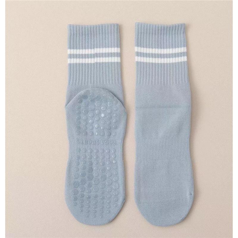 Женские нескользящие осенние носки для пилатеса, фитнеса, бега, с массажной подошвой для пола, спортивные носки, носки для йоги и пилатеса