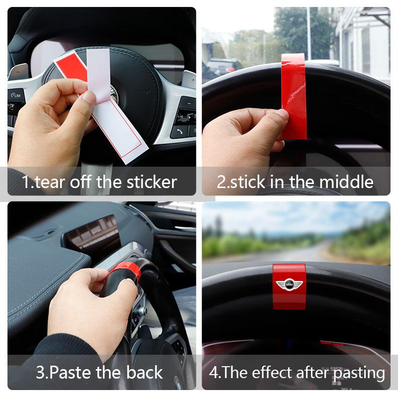 Decorative Sticker For Centering The Car Steering Wheel For BMW Mini Works Cooper F54 F55 F56 F57 F60 R50 R52 R53 R55 R56 R57