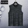 Мужской летний быстросохнущий спортивный жилет Ice Silk 2023 года — свободная футболка без рукавов для баскетбола и фитнеса