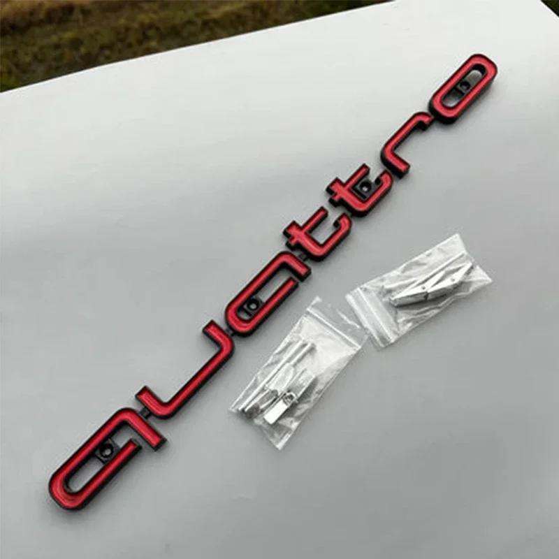 For kcpn5 ABS Car Accessories Quattro Logo RS3 RS5 A6 RS4 RS6 A7 A8 Q3 Q5 RS7 A3 A4 A5 Q7 S3 S7 Front Grille Emblem Badge Styling