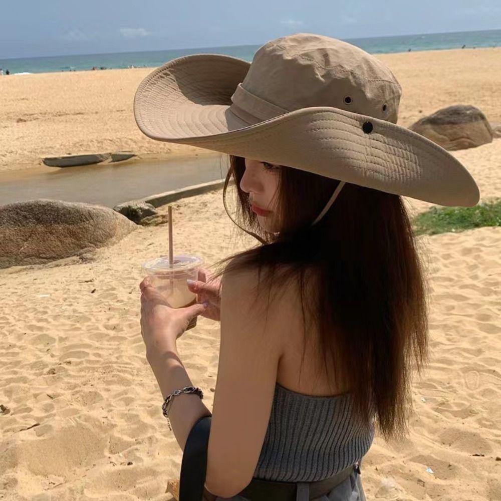 Летняя шляпа с защитой от ультрафиолета для походов и рыбалки, новая шляпа-ведро с полями 12 см для женщин и мужчин