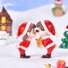 1 шт. мини Рождественская фигурка пары кукла DIY сад бонсай Декор украшение детская игрушка миниатюрная фигурка ремесло из смолы