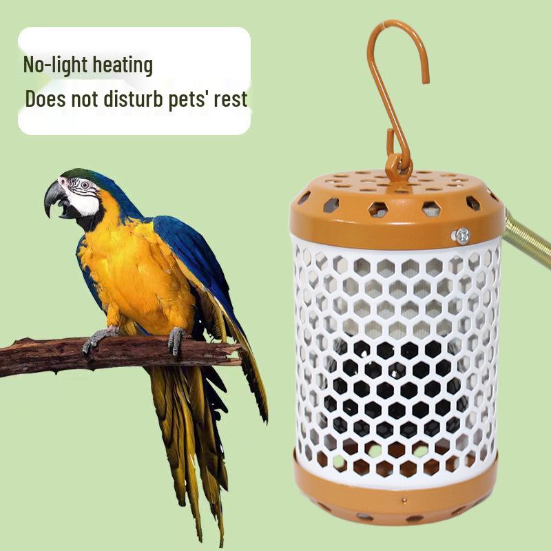 Parrot & Reptile Heat Lamp with Bite-Proof, Anti-Scald Mesh Cover