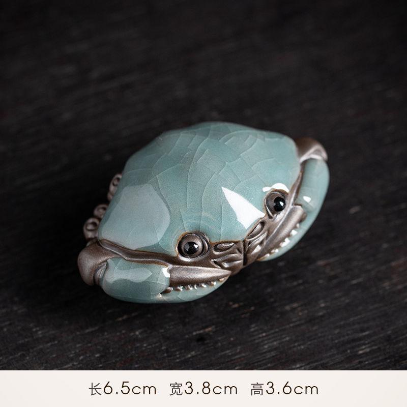 Ge Kiln Open Pieces Tea Pet Can Raise Hairy Crab Small Crab Tea Play Handmade Tea Pet Ornament Tea Ceremony Accessories