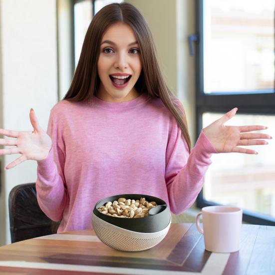 Напечатанная на 3D-принтере миска для семечек и орехов, двухслойная тарелка для закусок с отсеком для шелухи, сервировочная миска для фруктов и конфет, контейнер для отходов от скорлупы