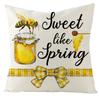 Pillow Cover Nordic Ins Pillow Summer Yellow Lemon Square Print Pillow Cover Cushion
