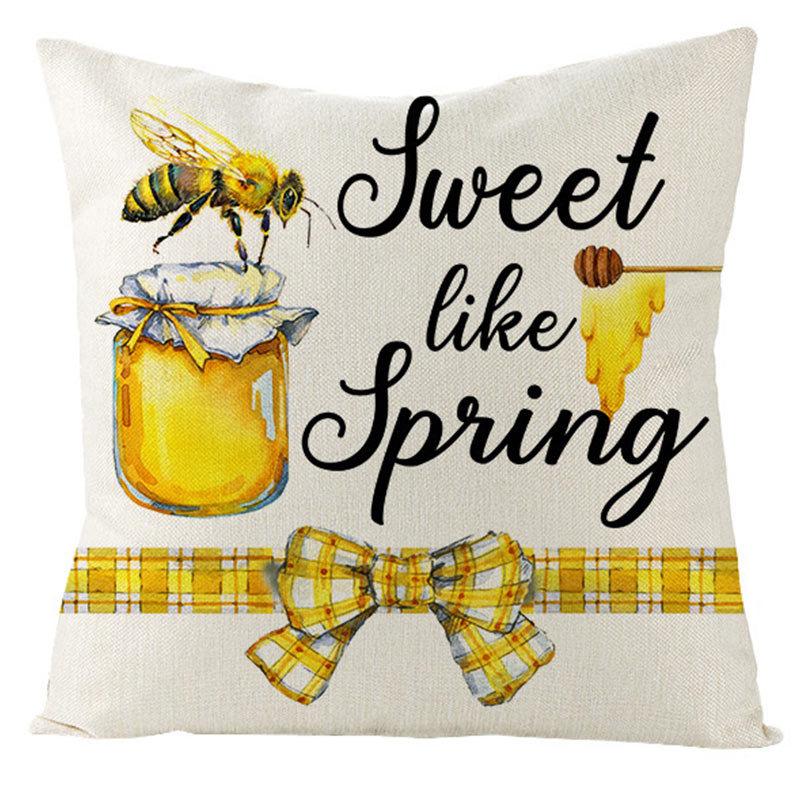 Pillow Cover Nordic Ins Pillow Summer Yellow Lemon Square Print Pillow Cover Cushion