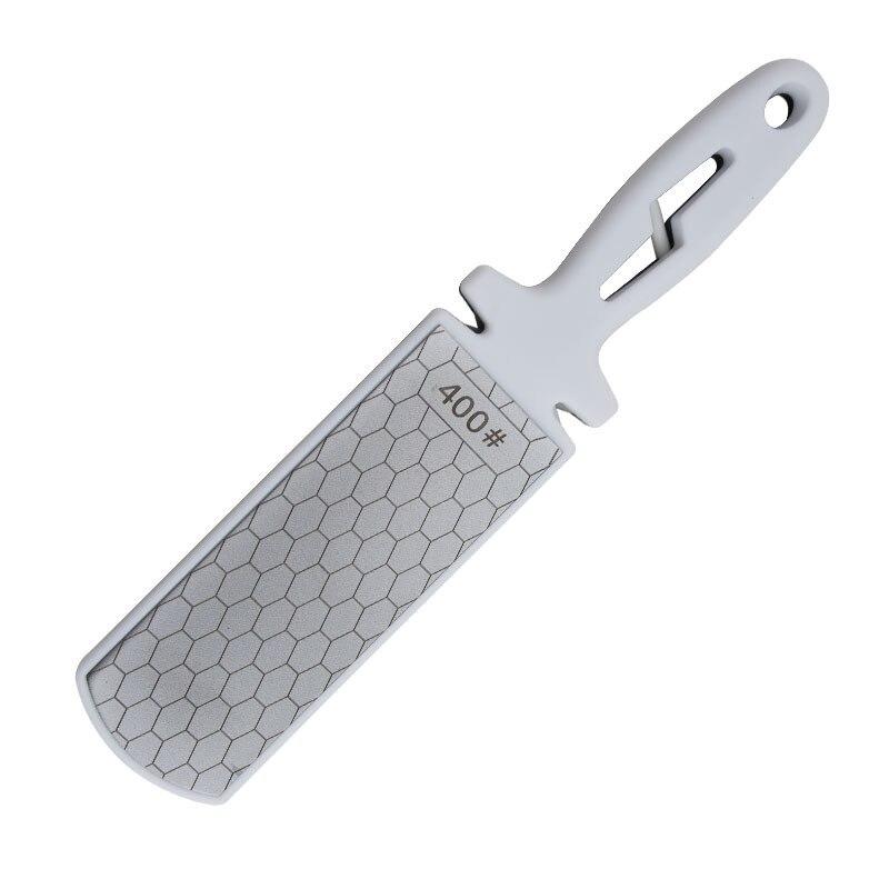 1 шт. Двусторонняя точилка для ножей, кухонная утварь, ручка с нескользящей поверхностью, алмазная заточка ножей, аксессуары, гаджет