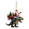 Acrylic Christmas Pendant 2D Dinosaur Ornament  for Christmas Tree Mantel Decor
