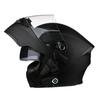 NEW Bluetooth Helmet Flip Up Visor Dual Lens Casco Moto Cool Motorcycle Helmet Full Face Casco Black Motorbike Helmets Modular