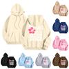 Ayollar Modasi Uzun Qo'lli Sweatshirt Xat Bosilgan Kapushonli Ipli Pullover Katta O'lchamli Cho'ntakli Sweatshirt Top