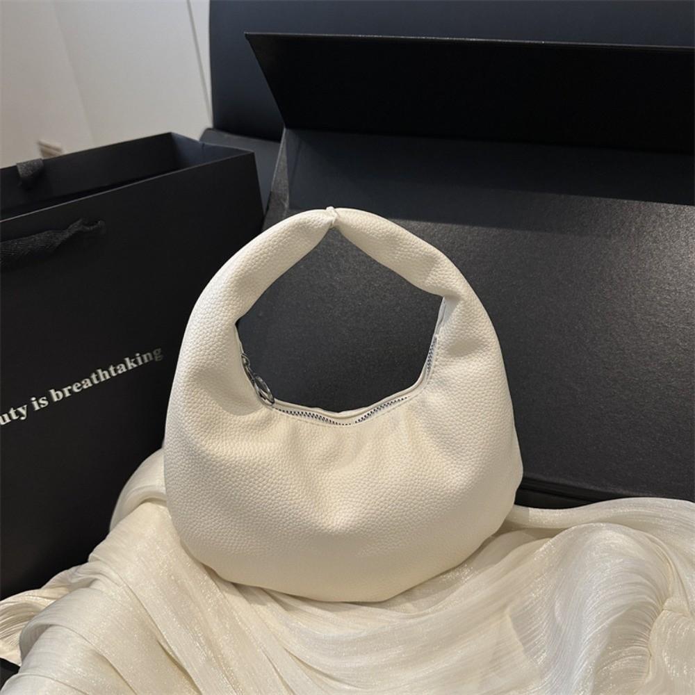 Casual Solid Color Clutch Bags Pu Leather Small Tote Bag Women Commute Handbags Party