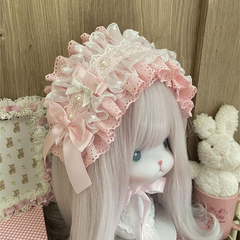 Gothic Lolita Wing Angel Headband Lace Head Wrap New Cosplay Headdress Hair Accessories