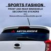 Car Front Rear Window Sticker Waterproof Sunshade Windshield Decal For Mitsubishi ralliart Lancer 9 10 ASX Outlander Pajero L200