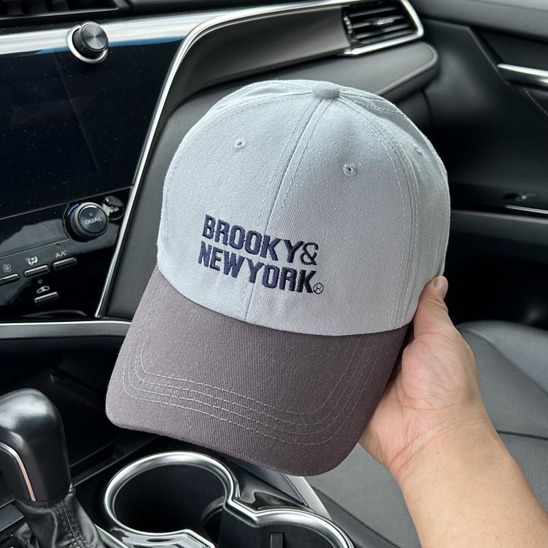 Color matching baseball cap women's spring and summer new face small big head circumference letter sunshade sun protection cap