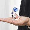 1PC Crystal Rabbit Ornament Cute Crystal Crafts Rabbit Shaped Mini Decoration Home Decoration 56x28x68mm