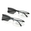 Outdoor Photochromic Reading Glasses Vintage Business Half Frame Progressive Multifocal Presbyopia Diopter Eyeglasses 0 To +4.0