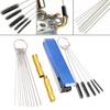 Набор для чистки карбюратора, щетки из нержавеющей стали и нейлона для сварочной горелки мотоцикла, иглы разных размеров для квадроцикла (0,4-7 мм) с алюминиевым корпусом, устойчивым к ржавчине