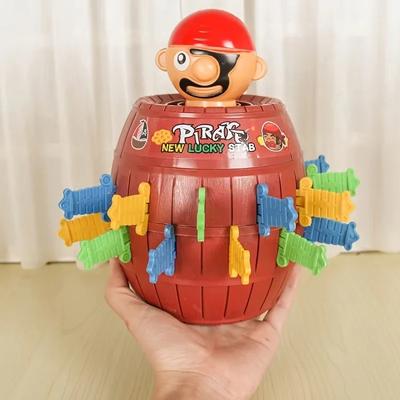 Интерактивные игрушки для родителей и детей, Забавные игрушки-пиратские ведра, Игра-доска с пиратом, выпрыгивающим при ударе мечом