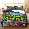 Игровой Мультяшный Комплект Постельного Белья My Singing Monsters, Мягкое Одеяло и Наволочки, Односпальный_Двуспальный_Евро_Кинг741