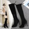 Осень и зима 2024 года. Новые женские сапоги выше колена. Женские сапоги. Шикарные и элегантные дизайнерские модные сапоги.
