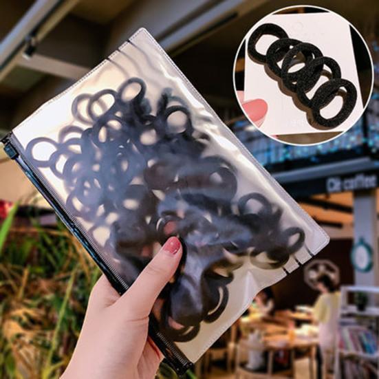 100Pcs Colorful Hair Ties Gentle Towel Ring Material Elastic Bands Hair Rings Styling Lightweight Versatile Accessories