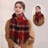 Women's Fashion Scottish Style Tartan Warm Scarf Plaid Soft Long Wrap Shawl Christmas Valentine's Day for Girlfrend Wife Mom