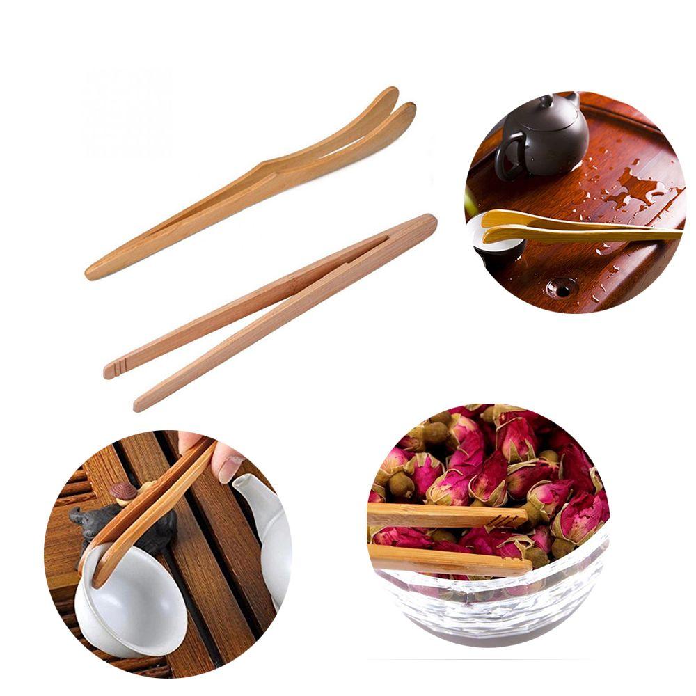 Gadget Food Toast Bacon Sugar Kitchen Tool Tweezer Tea Tongs Salad Clip Bamboo Wood