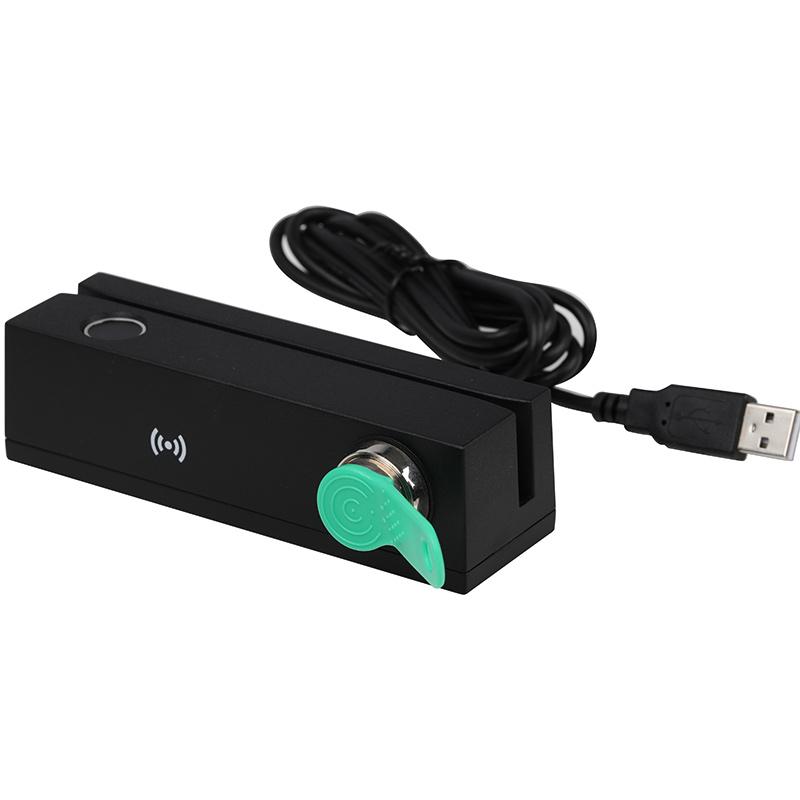 Magnetic Stripe+RFID+Finger ID + IBUTTON Card Reader Card Combo USB 4 in 1 Smart Card Reader MFR120