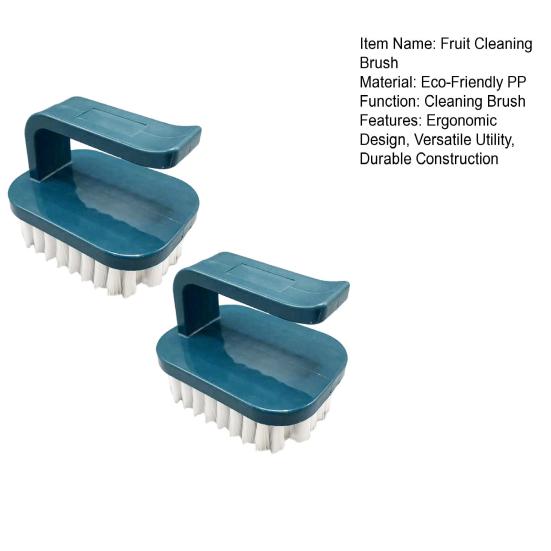 Набор из 2 щеток для чистки овощей с жесткой мягкой щетиной и эргономичной ручкой для чистки фруктов и овощей