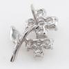 flour Brooch Pt900Platinum/diamond flour 3.5g Women Used