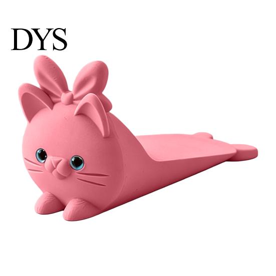 Портативный дверной стопор-клин, 3D-печать, милый кот, нескользящий мультяшный держатель, Декоративный стопор для деревянных полов, Защита дома, Стопор без сверления