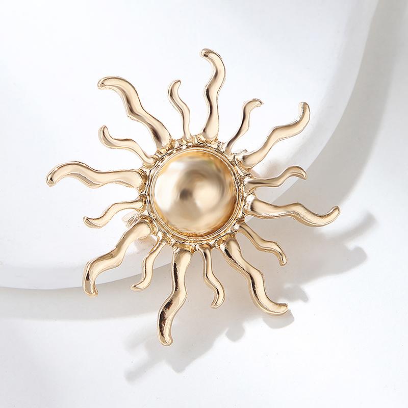 Личность Sun Flower Броши Pin для женщин Одежда Ювелирные изделия Аксессуары для вечеринок