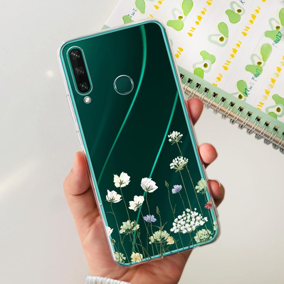 New Case For Huawei Y6p MED-LX9 Luxury Flower Love TPU Soft Silicone Back Cover For Huawei Y6p Y6P 2020 Bumper Phone Case Funda