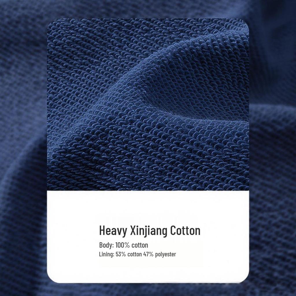 Мужской свитер с круглым вырезом, плотность 350 г/м²: Осенний базовый однотонный пуловер свободного кроя