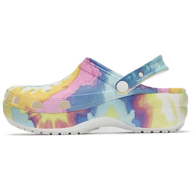Crocs Classic Clog Cloud Tie-Dye Print Women Footwear Pink Blue 207151-94S