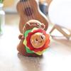 Cute Capybara Stuffed Toy Keychain With Hamburger Fries Plush Bag Charm For Kids Gift