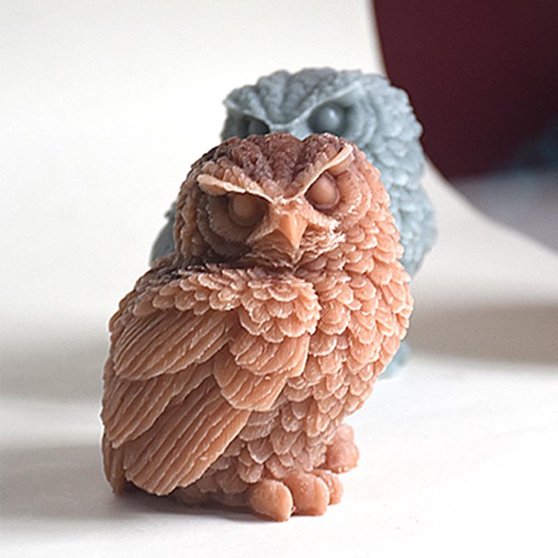 «Большая 3D-форма совы из силикона для изготовления ароматических свечей и гипсовых украшений своими руками»