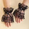 Up Bridal Wedding Gloves Mesh Bow Hand Wrist Cuffs Lace Hand Sleeves Lolita Gloves Women Gloves
