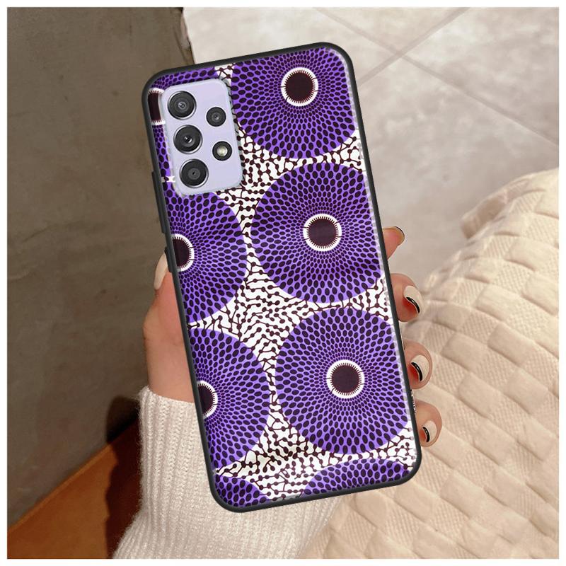 African Style Fabric Print Case For Samsung Galaxy A14 A34 A54 A12 A22 A32 A42 A52 A13 A23 A33 A53 A50 A51 A71 Cover